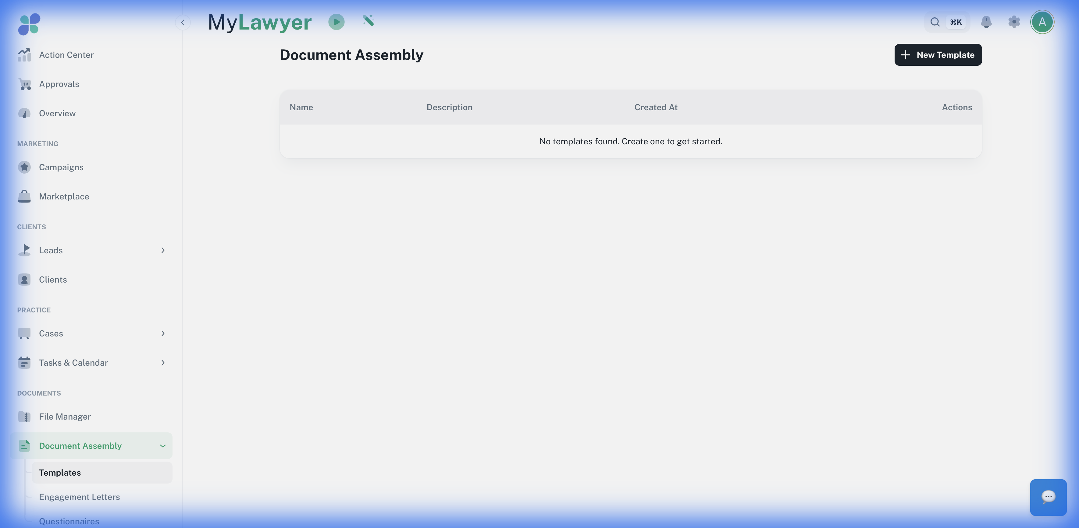 Document Assembly — templates, engagement letters, and questionnaires in one place